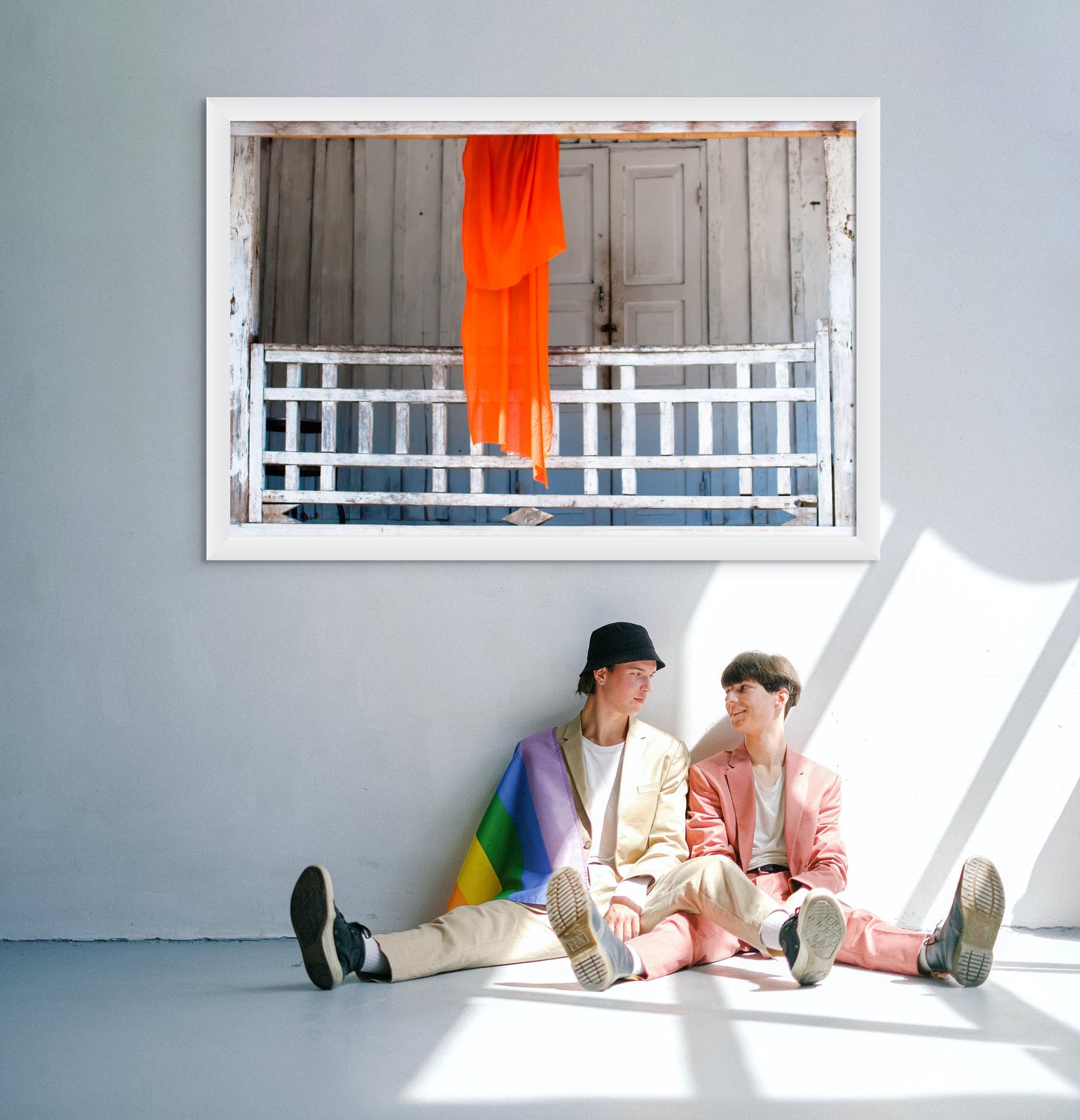 Echoes of Silence - Sunlit Monk's Robe in Luang Prabang